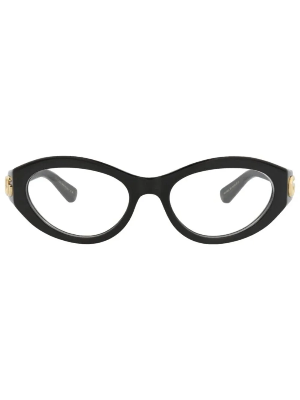 New Gucci Women's Eyeglasses Cat Eye Injection Frame Black Black Transparent